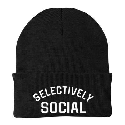 Selectively Social Knit Cap Winter Beanie