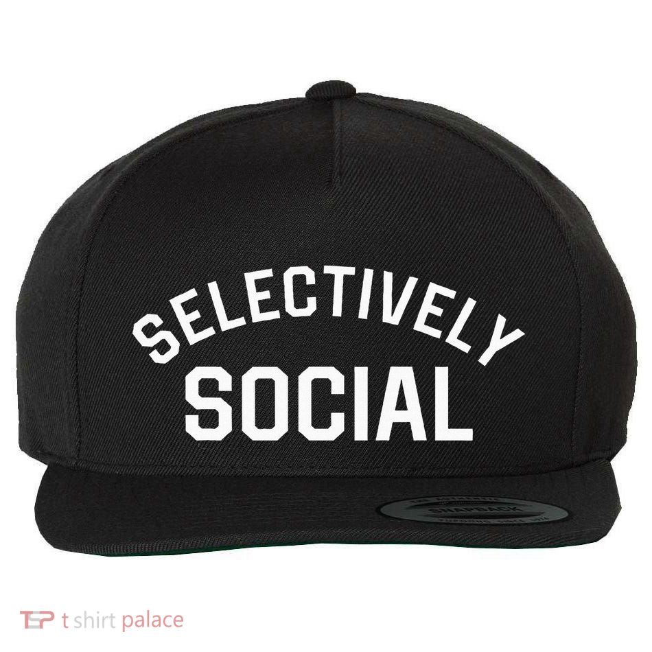 Selectively Social Wool Snapback Cap