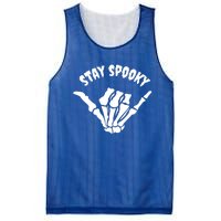 Stay Spooky Skeleton Hand Spooky Season Halloween Costume Gift Mesh Reversible Basketball Jersey Tank