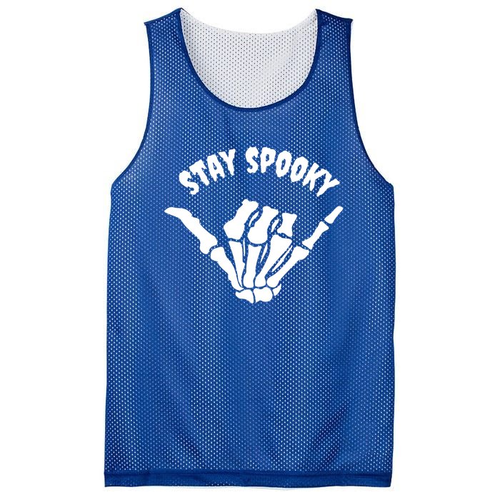 Stay Spooky Skeleton Hand Spooky Season Halloween Costume Gift Mesh Reversible Basketball Jersey Tank