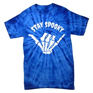 Stay Spooky Skeleton Hand Spooky Season Halloween Costume Gift Tie-Dye T-Shirt