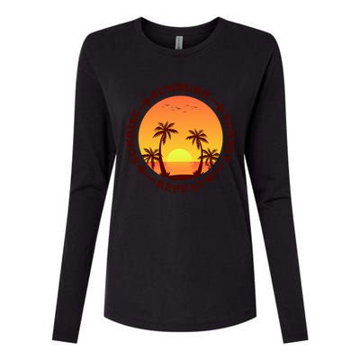 Sunrise Sunburn Sunset Repeat Gift Womens Cotton Relaxed Long Sleeve T-Shirt