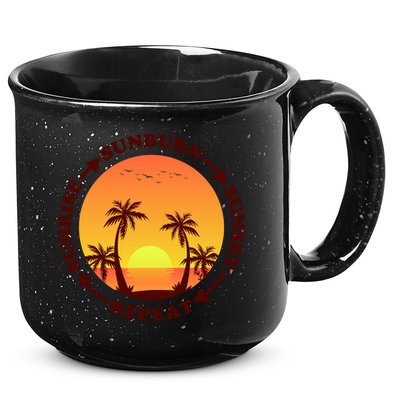 Sunrise Sunburn Sunset Repeat Gift 15oz Campfire Ceramic Mug