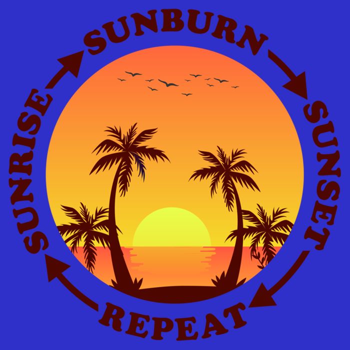 Sunrise Sunburn Sunset Repeat Gift V-Neck T-Shirt