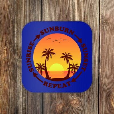 Sunrise Sunburn Sunset Repeat Gift Coaster