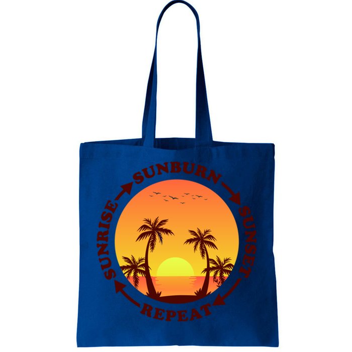 Sunrise Sunburn Sunset Repeat Gift Tote Bag