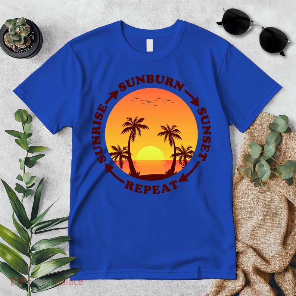 Sunrise Sunburn Sunset Repeat Gift Premium T-Shirt