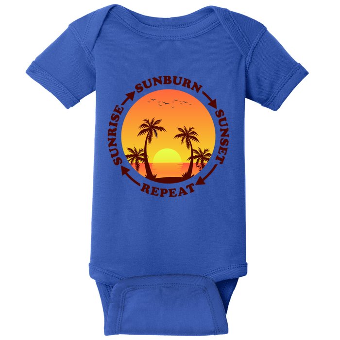 Sunrise Sunburn Sunset Repeat Gift Baby Bodysuit