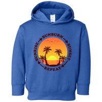 Sunrise Sunburn Sunset Repeat Gift Toddler Hoodie