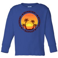 Sunrise Sunburn Sunset Repeat Gift Toddler Long Sleeve Shirt