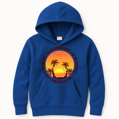 Sunrise Sunburn Sunset Repeat Gift Kids Hoodie