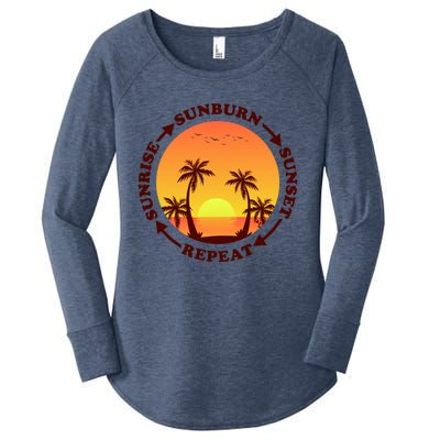 Sunrise Sunburn Sunset Repeat Gift Women's Perfect Tri Tunic Long Sleeve Shirt