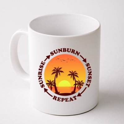 Sunrise Sunburn Sunset Repeat Gift Coffee Mug