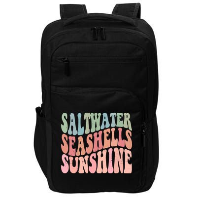 Saltwater Seashells Sunshine Retro Groovy Summer Impact Tech Backpack