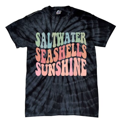 Saltwater Seashells Sunshine Retro Groovy Summer Tie-Dye T-Shirt