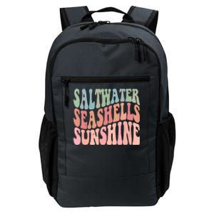 Saltwater Seashells Sunshine Retro Groovy Summer Daily Commute Backpack