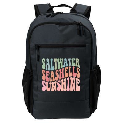 Saltwater Seashells Sunshine Retro Groovy Summer Daily Commute Backpack