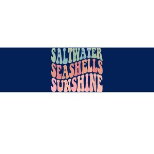 Saltwater Seashells Sunshine Retro Groovy Summer Bumper Sticker