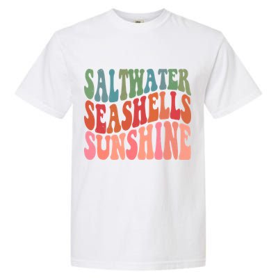 Saltwater Seashells Sunshine Retro Groovy Summer Garment-Dyed Heavyweight T-Shirt
