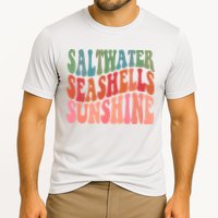 Saltwater Seashells Sunshine Retro Groovy Summer Cooling Performance Crew T-Shirt