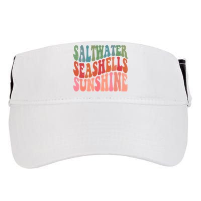 Saltwater Seashells Sunshine Retro Groovy Summer Adult Drive Performance Visor