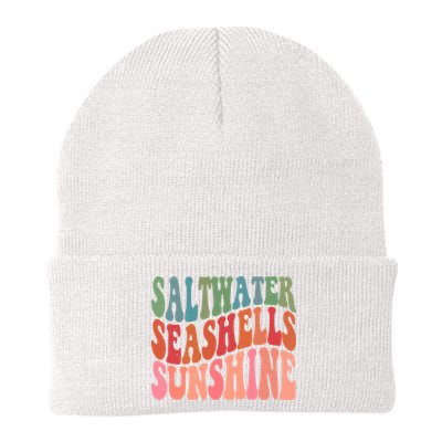 Saltwater Seashells Sunshine Retro Groovy Summer Beanie