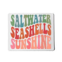 Saltwater Seashells Sunshine Retro Groovy Summer Mousepad