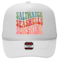 Saltwater Seashells Sunshine Retro Groovy Summer Trucker Hat