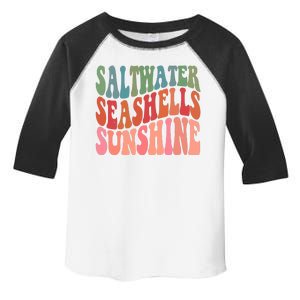 Saltwater Seashells Sunshine Retro Groovy Summer Toddler Fine Jersey T-Shirt