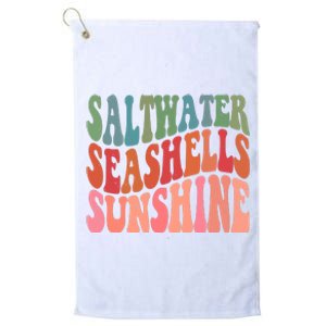 Saltwater Seashells Sunshine Retro Groovy Summer Platinum Collection Golf Towel