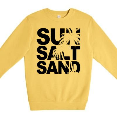 Sun Salt Sand Summer Palm Tree Premium Crewneck Sweatshirt