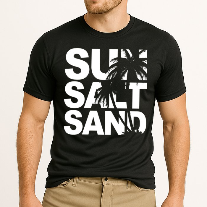 Sun Salt Sand Summer Palm Tree Cooling Performance Crew T-Shirt