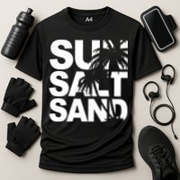 Sun Salt Sand Summer Palm Tree Cooling Performance Crew T-Shirt