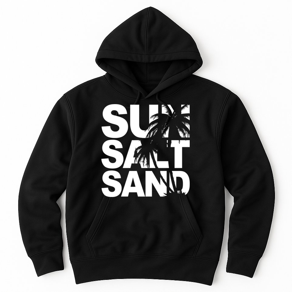 Sun Salt Sand Summer Palm Tree Hoodie