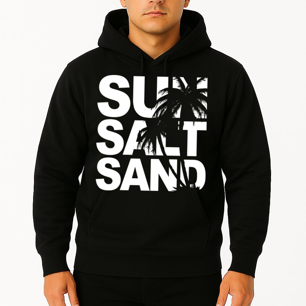 Sun Salt Sand Summer Palm Tree Hoodie