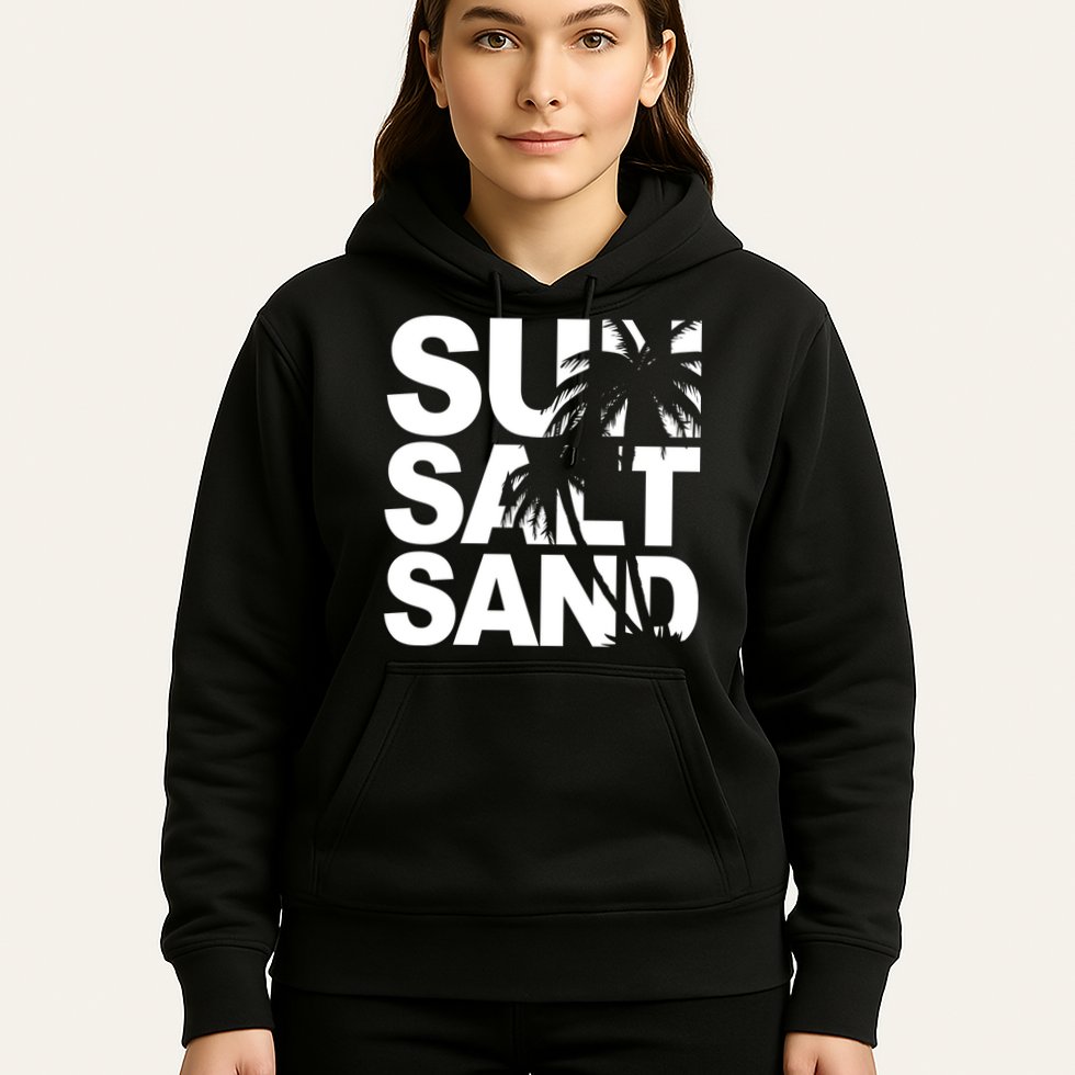 Sun Salt Sand Summer Palm Tree Hoodie