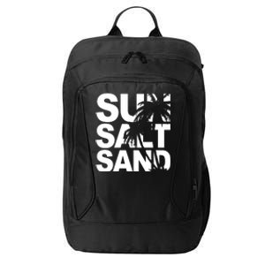 Sun Salt Sand Summer Palm Tree City Backpack