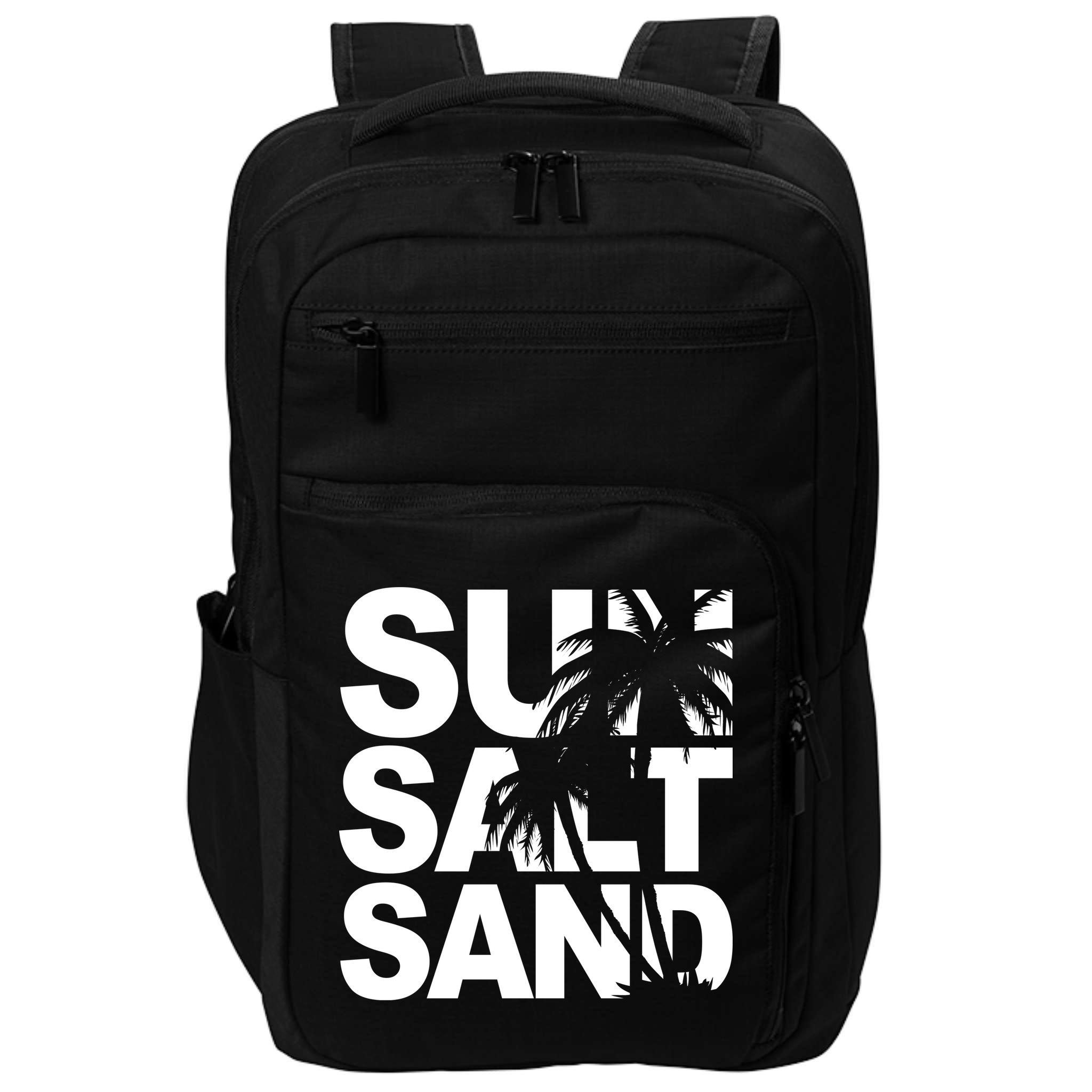 Sun Salt Sand Summer Palm Tree Impact Tech Backpack