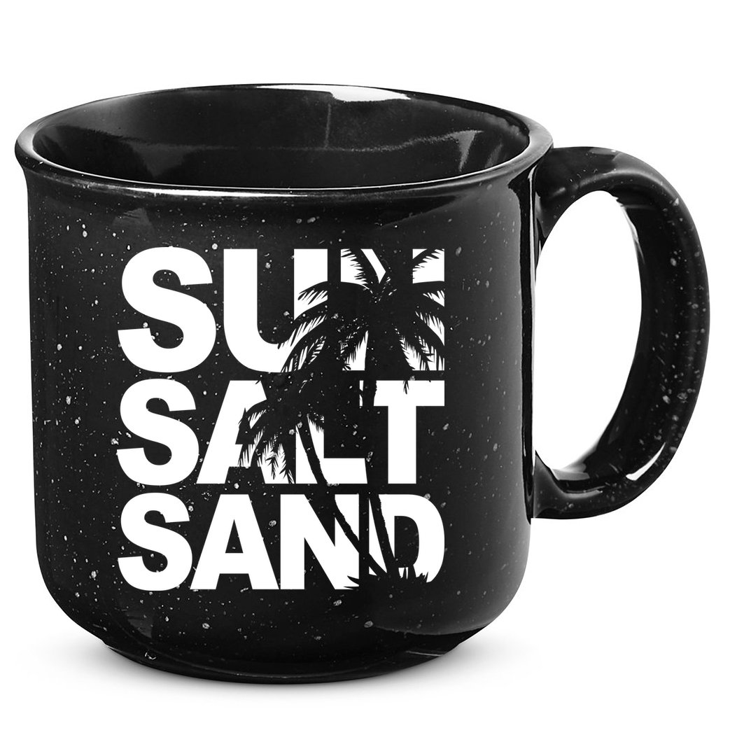 Sun Salt Sand Summer Palm Tree 15oz Campfire Ceramic Mug