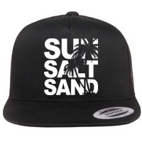 Sun Salt Sand Summer Palm Tree Flatbill Hat