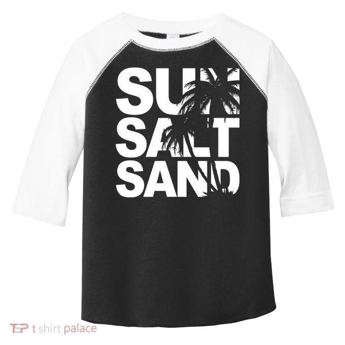 Sun Salt Sand Summer Palm Tree Toddler Fine Jersey T-Shirt