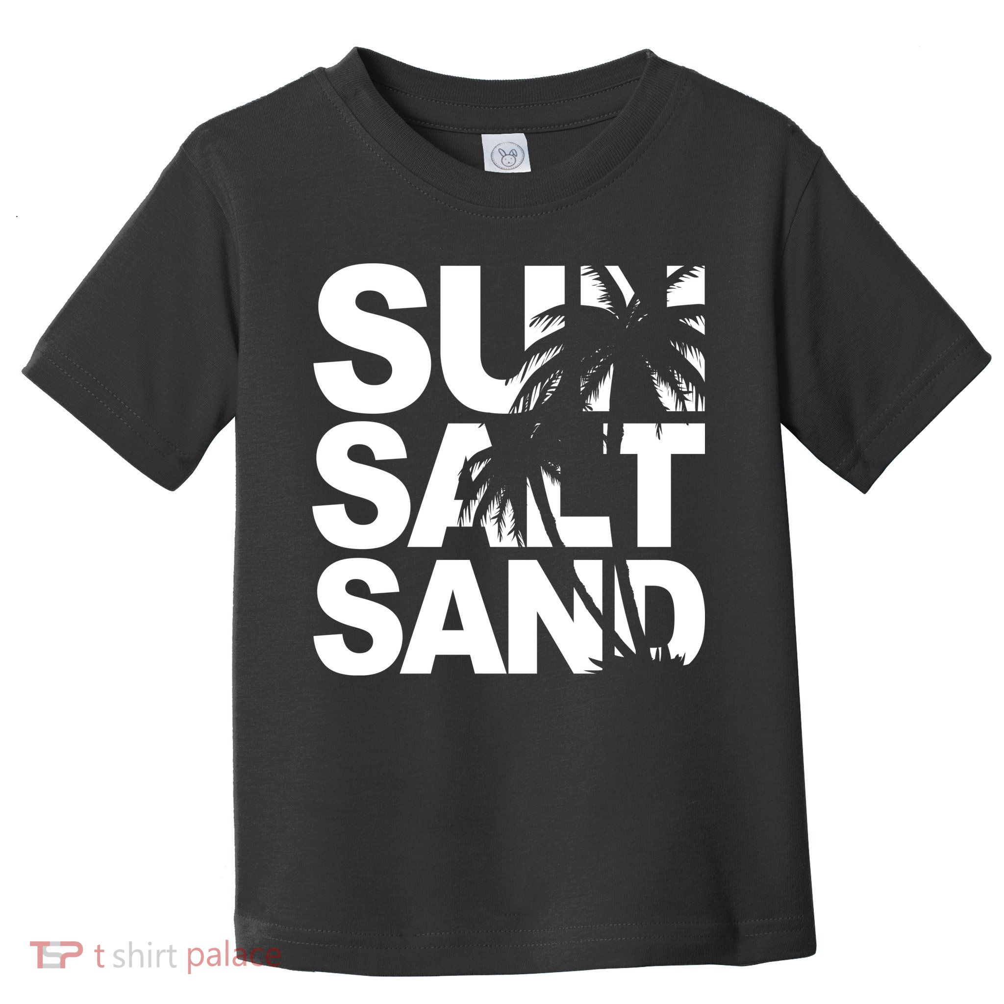 Sun Salt Sand Summer Palm Tree Toddler T-Shirt