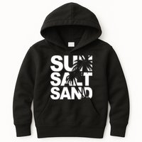 Sun Salt Sand Summer Palm Tree Kids Hoodie