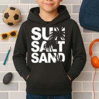 Sun Salt Sand Summer Palm Tree Kids Hoodie