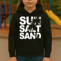 Sun Salt Sand Summer Palm Tree Kids Hoodie