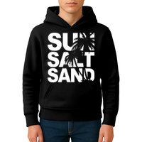 Sun Salt Sand Summer Palm Tree Kids Hoodie