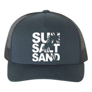 Sun Salt Sand Summer Palm Tree Yupoong Adult 5-Panel Trucker Hat