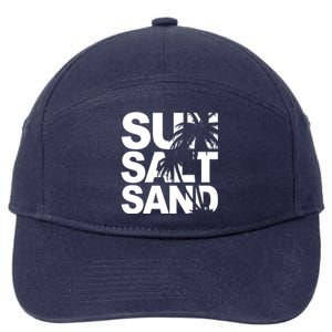 Sun Salt Sand Summer Palm Tree 7-Panel Snapback Hat