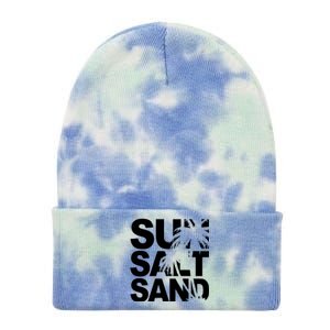 Sun Salt Sand Summer Palm Tree Tie Dye 12in Knit Beanie