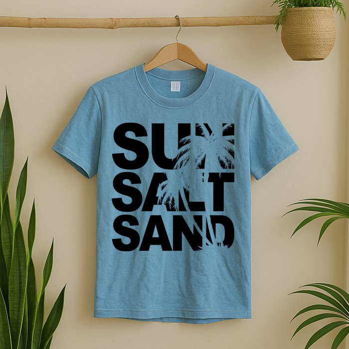 Sun Salt Sand Summer Palm Tree T-Shirt